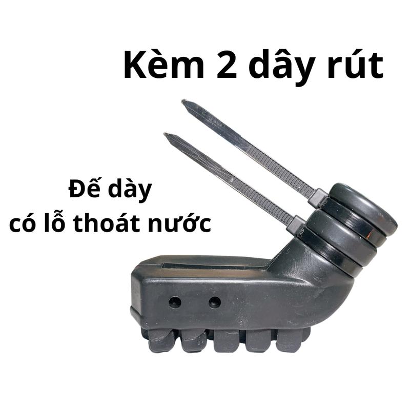 Bọc Chân Chống Xe Máy Loại ĐẾ DÀY Cao Su Chống Trầy Nền Nhà - Kèm 2 Dây Rút - Chất Liệu Dày Dặn Bền Đẹp