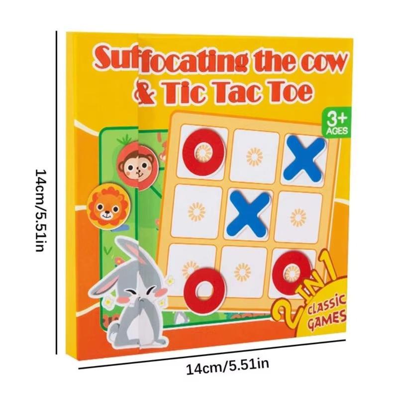 Early Education Toys Toy Magnetic Chess Game Multiplayer Puzzle Children's Magnetic Tic Tac Toe Portable Clip Design Thinking Training Chess Toys Birthday Gifts 2