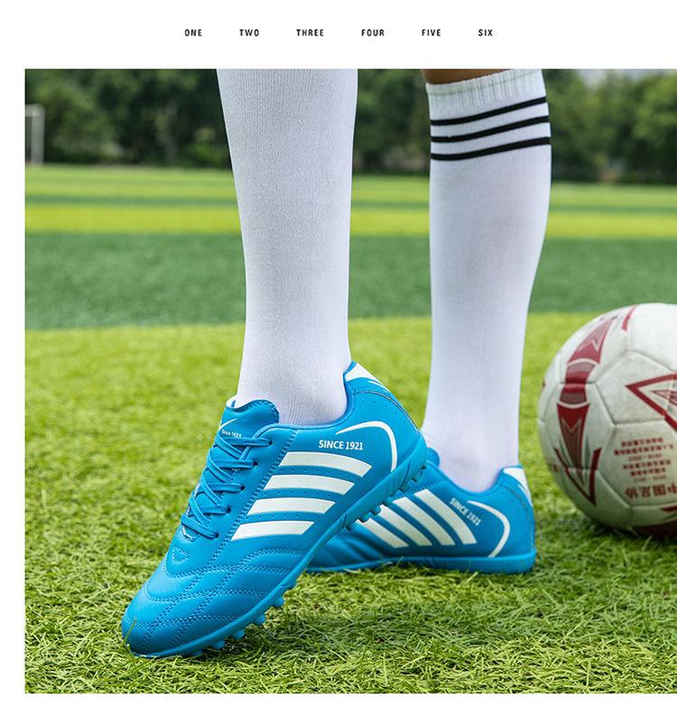 Product Introduction of Double Star Soccer Shoes Competition Special Adult Men Broken Spike Boys Primary School Girls Non-slip Training Professional Shoes Wear-resistant Slipper 25