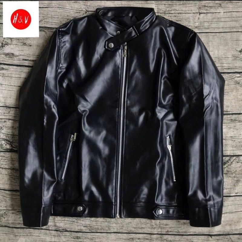 Áo khoác da nam bóng cứng thời trang thu đông, màu đen, size M - Menswear, Jean(Bảng size chính xác ở phần Mô tả/Giới thiệu sản phẩm)