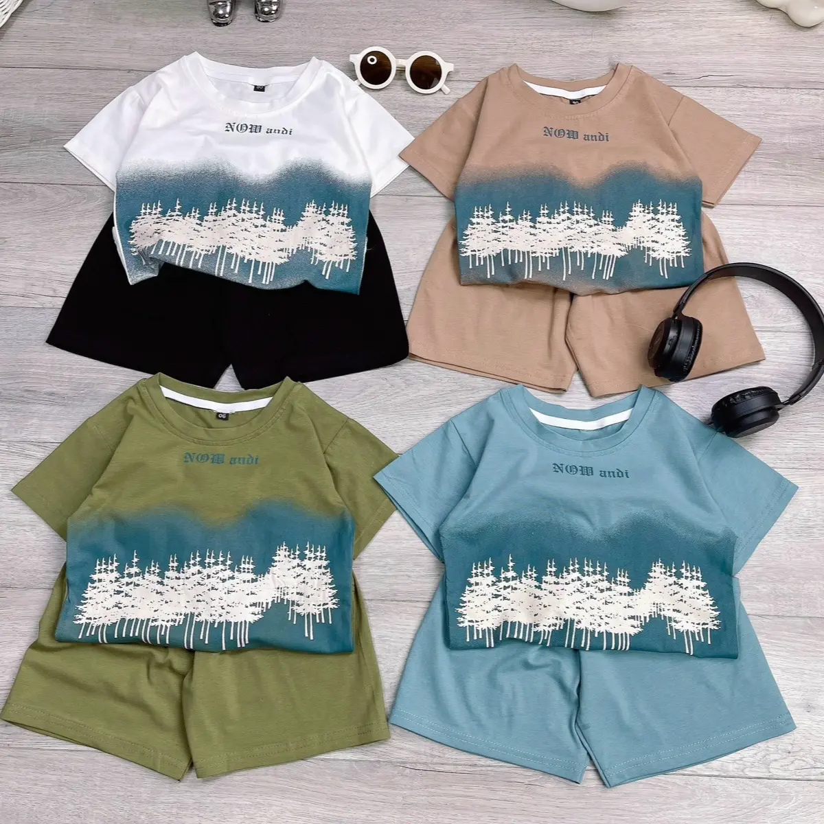 Bộ quần áo thun trẻ em ,bé trai size Đại Cây Thông  chất cottong tàu ,thoáng mát,co dãn ,cao cấp