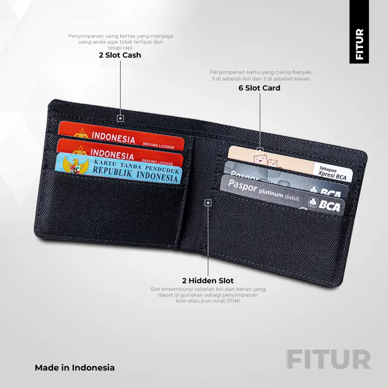 JFR Dompet Pria Bahan Kanvas JP10 1