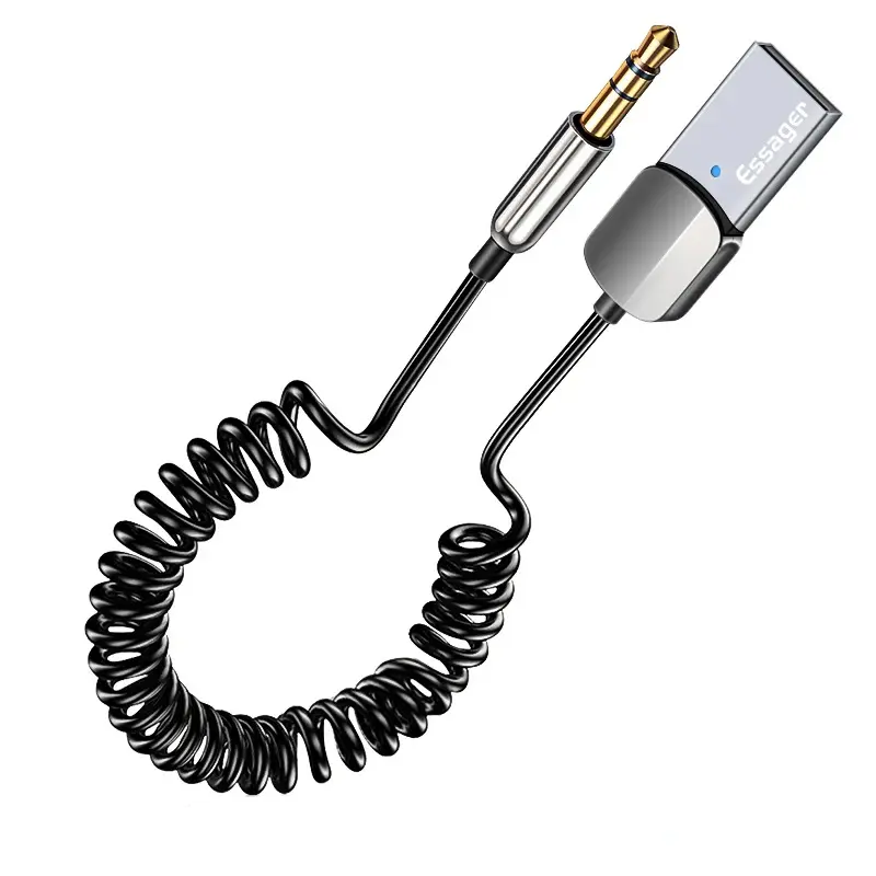 Bộ Chuyển Đổi Bluetooth sang USB Dongle, Tương thích với giắc cắm 3,5 mm, Âm thanh trên ô tô, Bluetooth 5.0, Bộ rảnh tay, Bộ thu trên ô tô, Bộ phát BT Phụ Kiện 6