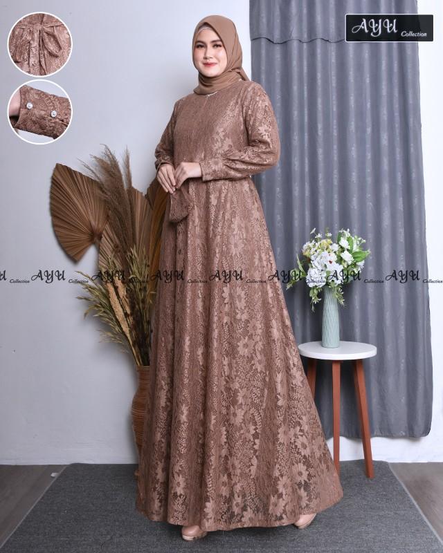 gamis safana gamis burkat jumbo dress kondangan dress pesta free masker Wanita Muslim Mewah Lembut Tebal