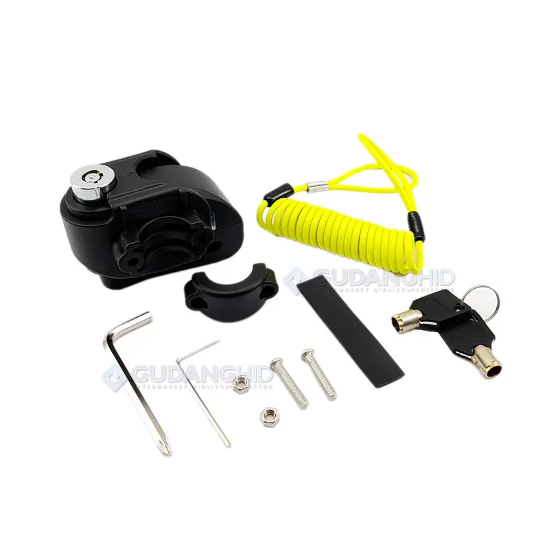 Gembok Alarm Anti Maling Cakram Kunci Alarm Motor Paket Bracket Kabel 5