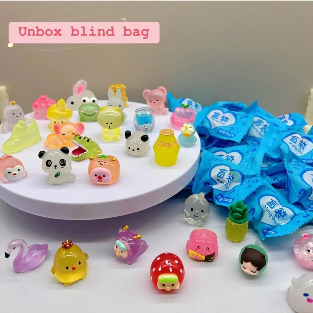 (Mua set 50 tặng 6) combo 20/30/40/50 túi mù phát sáng, đồ chơi mini, túi mù charm chai, túi mù giá rẻ, túi mù test nhân phẩm