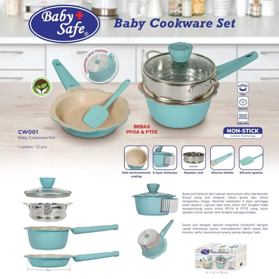 Baby Safe Baby Cookware Set Peralatan Alat Masak Bayi
