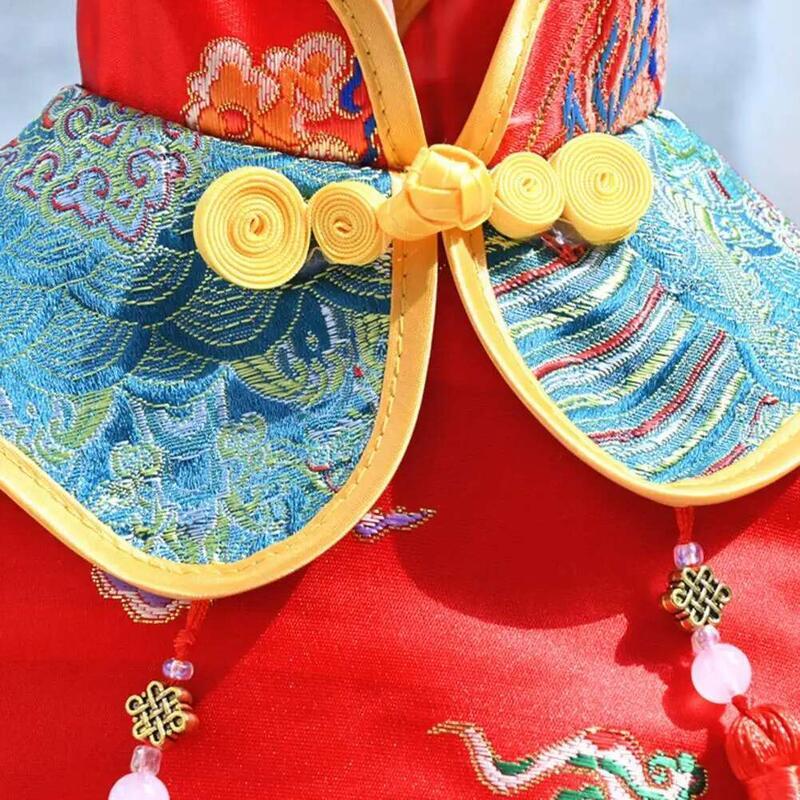 Product Introduction of TTS Homie Tassel Design Button Closure Dress Up Cloth Dog Chinese New Year Clothes Puppy Tang Suit Pet Supplies 25