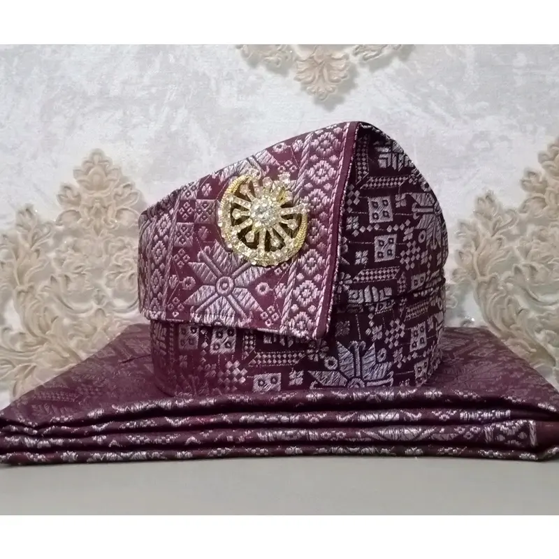 (DEWASA)SET TANJAK DAN SARUNG SONGKET DEWASA KHAS MELAYU (tidk termasuk bros) 2
