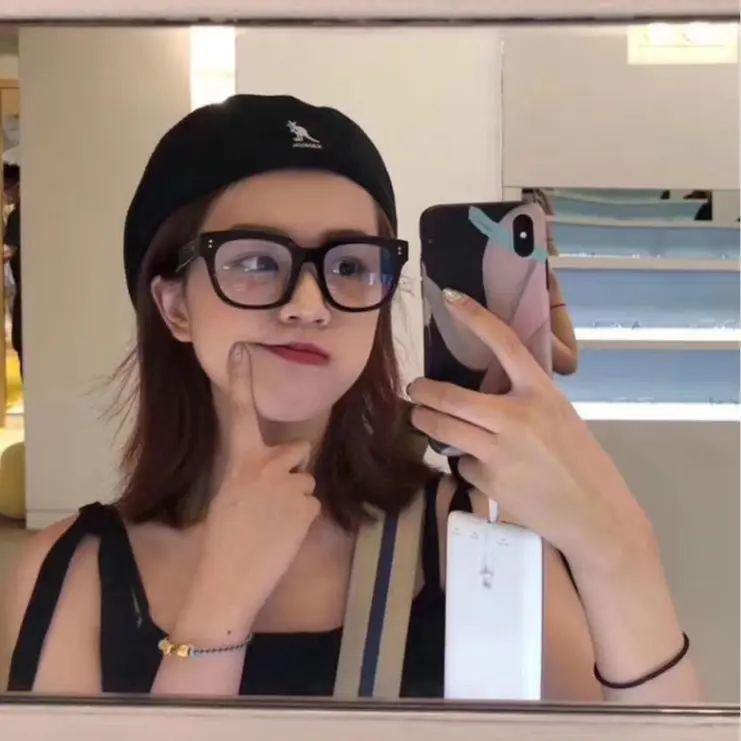 Fashion New Korean Style Fashion Style Internet-Famous Glasses Retro Anti-Blue Light Glasses Men and Women Same Wholesale Myopia Finished Glasses