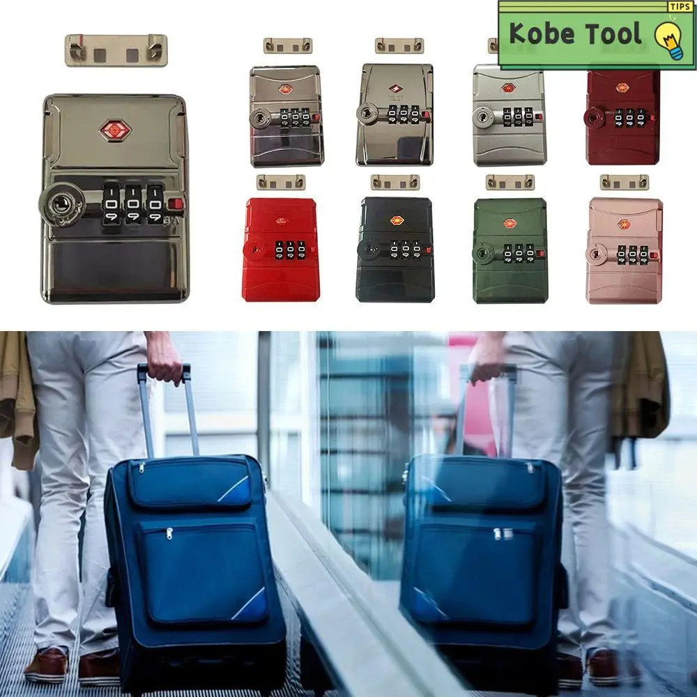 Portable TSA 3 Digit Combination Lock Lock Catch Padlock Customs Password Lock Security Tool Suitcase Luggage Coded Lock Travel