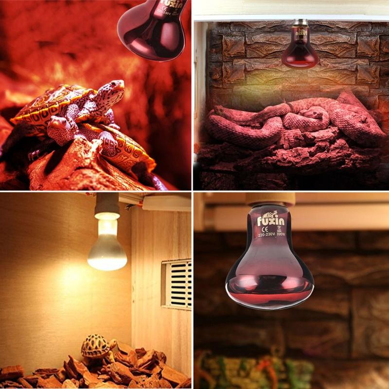Product Introduction of Heat Preservation Light UVA Led Pet Heating Lamp Infrared Adjustable UVA Day Night Bulb 4 Kinds 25W/50W/75W/100W Reptile Heat Bulb Lizard 53