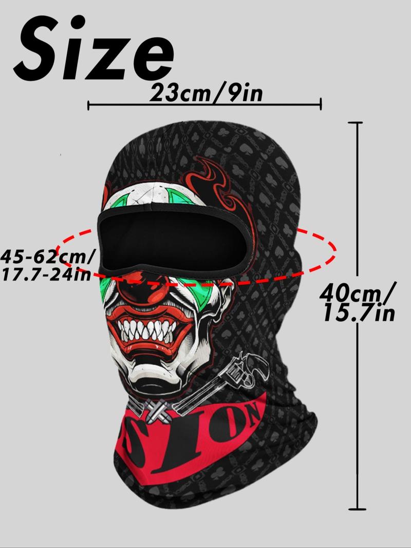 Product Introduction of Figure & Skull Print Full Face Mask, Breathable Windproof Sun Protection Face Cover for Cycling Riding Motorcycle, Sports & Outdoor Clothing Accessories 1