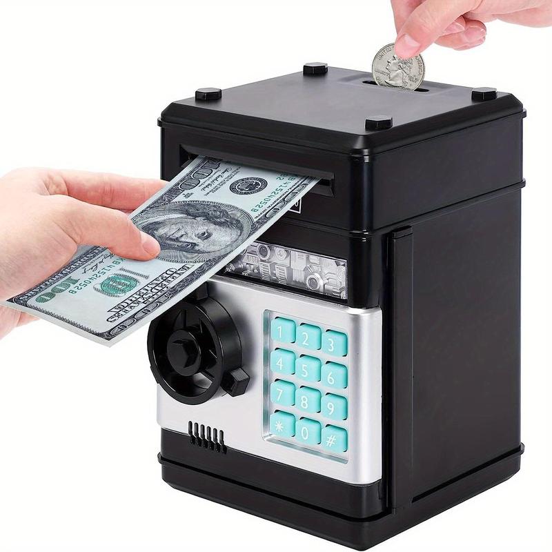 Cash Coin Piggy Bank, Electronic Coin Bank, Money Saving Machine, Home Decor for Living Room, Bedroom, Office(Batteries Powered, Batteries Not Included) 1