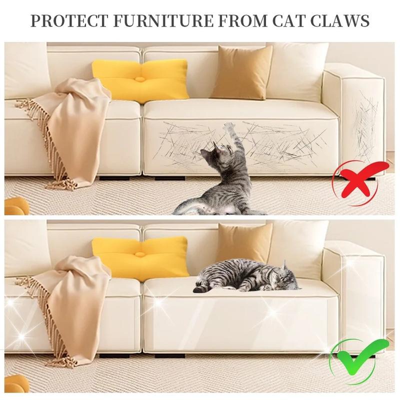 Product Introduction of PVC Transparent Anti-cat Scratching Stickers Self-adhesive Anti-cat Scratching Mat Sofa Protection Sticker Scratch Guard Mat 31