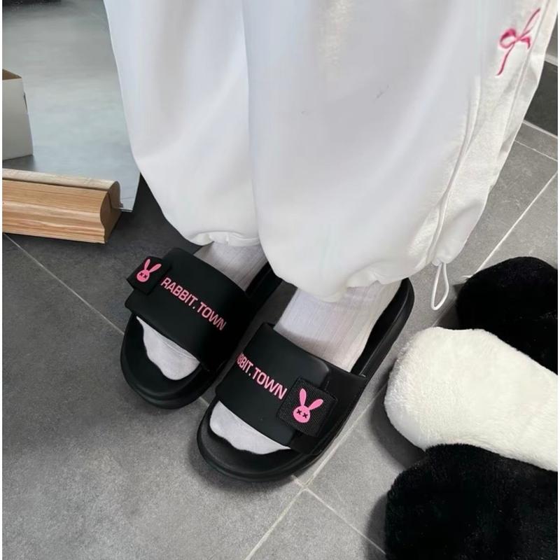 (Lùi 1 size) Dép quai ngang RABBIT TOWN nữ nam,dép quai dán hàn quốc đủ size nam nữ
