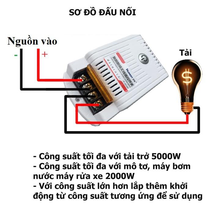 Bộ Công Tắc Điều Khiển Từ Xa 220v Honest HT-9220KG 40A-1Km Công Suất 40A/220V bật tắt máy bơm nước máy rửa xe 5
