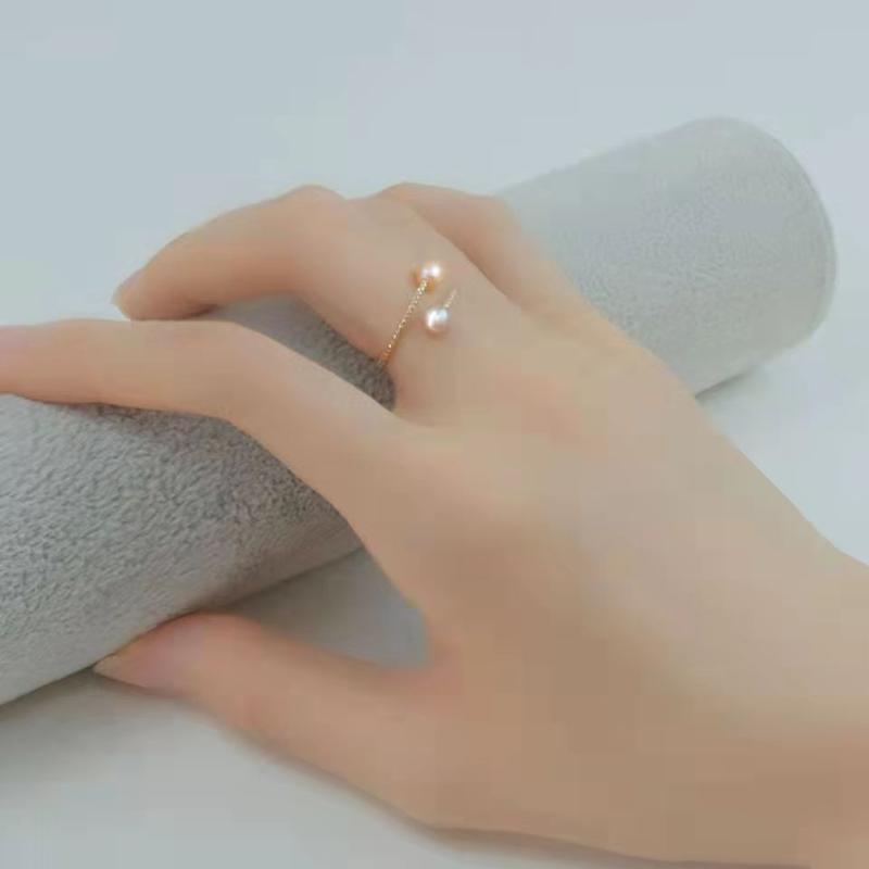 Nhẫn Ngọc Trai Nước Ngọt, Đeo Tự Nhiên, Phù Hợp Với Mọi Phụ Kiện Thời Trang Nữ 2