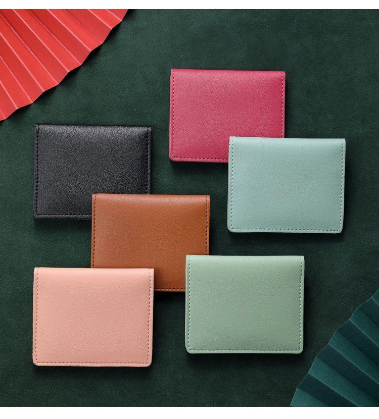 Product Introduction of Card Holder Real Soft Leather Short Small Bank ID Card Holder Driver's License Wallet Simple Light Anti-Degaussing Card Clamp 11
