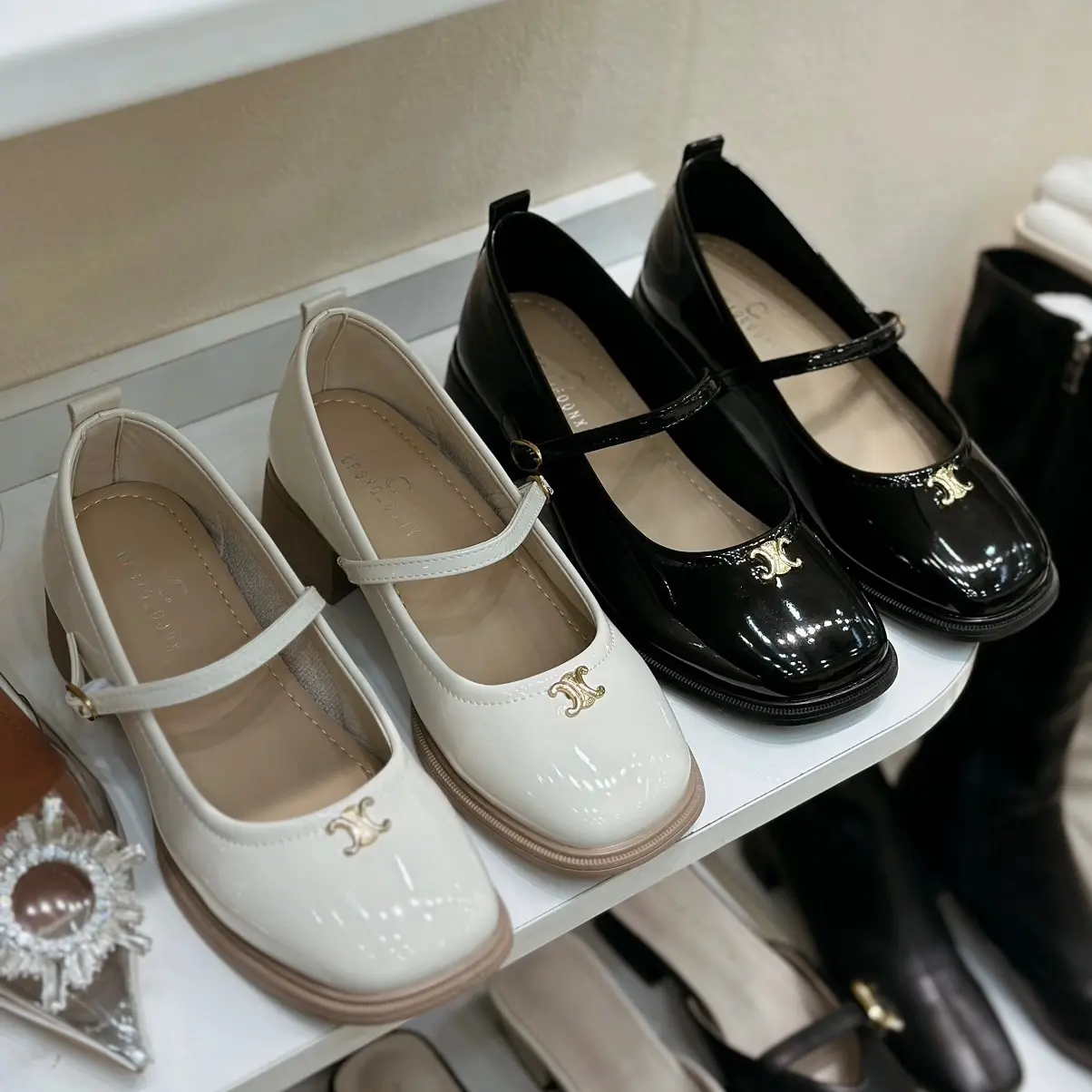 Giày Lolita quai ngang X da bóng mềm 4p
