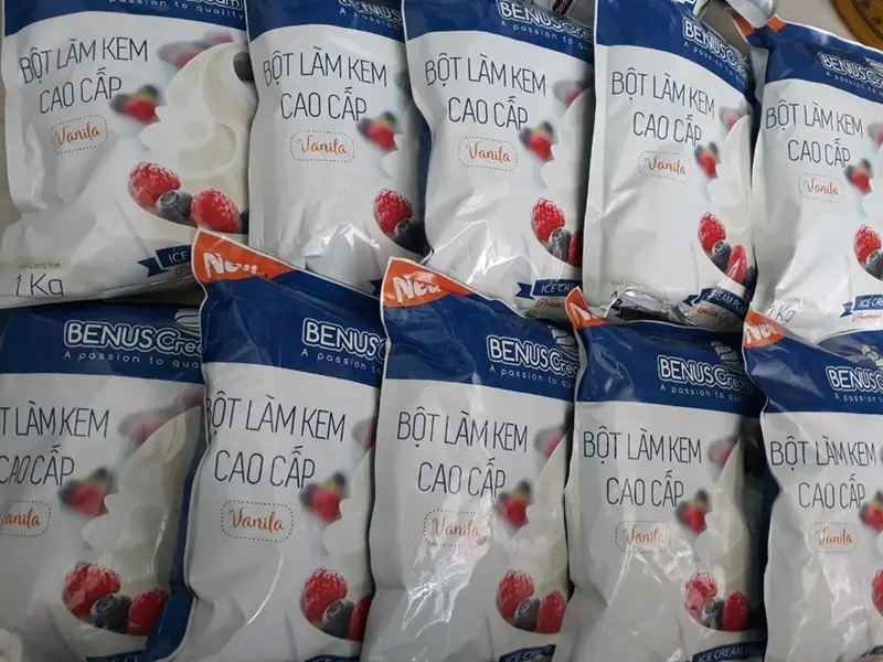 Bột làm kem tươi Cao Cấp hương Phúc Bồn Tử Benus - túi 1kg 6