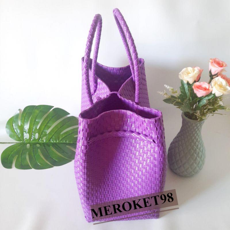 BEST SELLER Tas Wanita Anyaman Plastik Jali Pastel Series Premium Tas Anyaman Souvenir Belanja custom Anyam Plastik Jaly 1