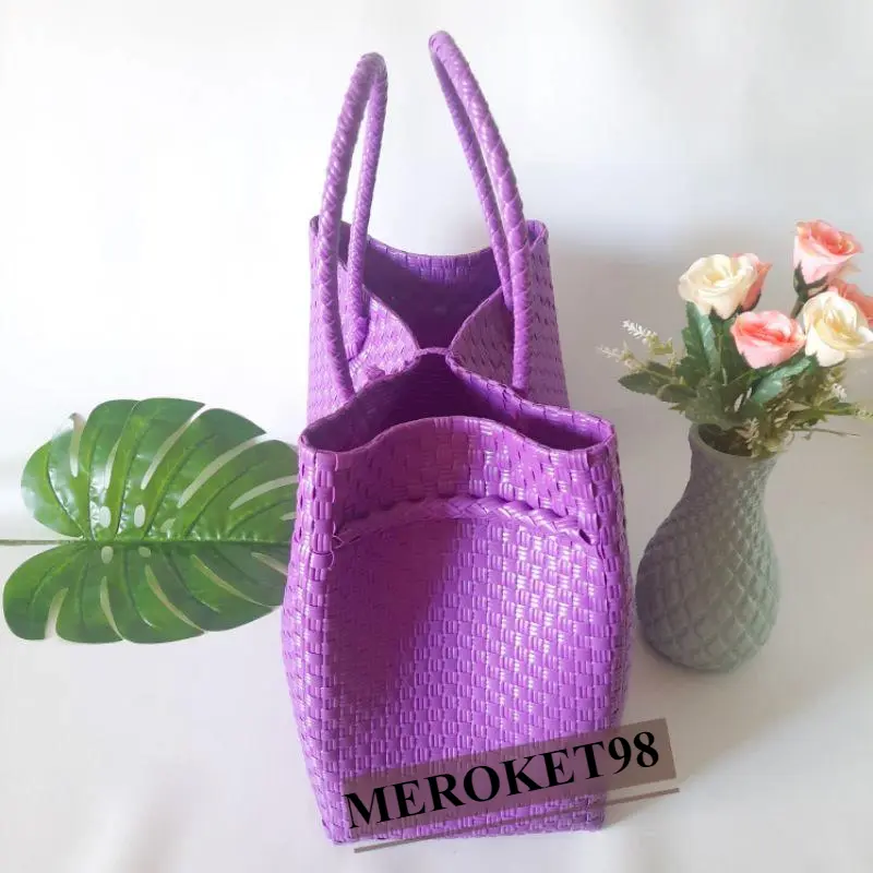 BEST SELLER Tas Wanita Anyaman Plastik Jali Pastel Series Premium Tas Anyaman Souvenir Belanja custom Anyam Plastik Jaly 1