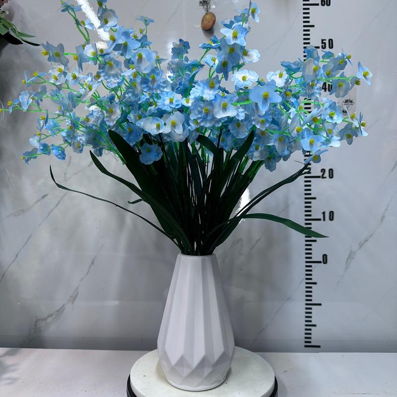 15 cành Lan vũ nữ tặng lọ hoa nhựa , 1  cành hoa cao 60 cm , 3 nhánh hoa , chất liệu hoa lụa mềm mại , tặng lọ nhựa thiết kế hiện đại , trang trí nhà cửa, văn phòng , quán cà phê.. decor phòng Decor Bàn