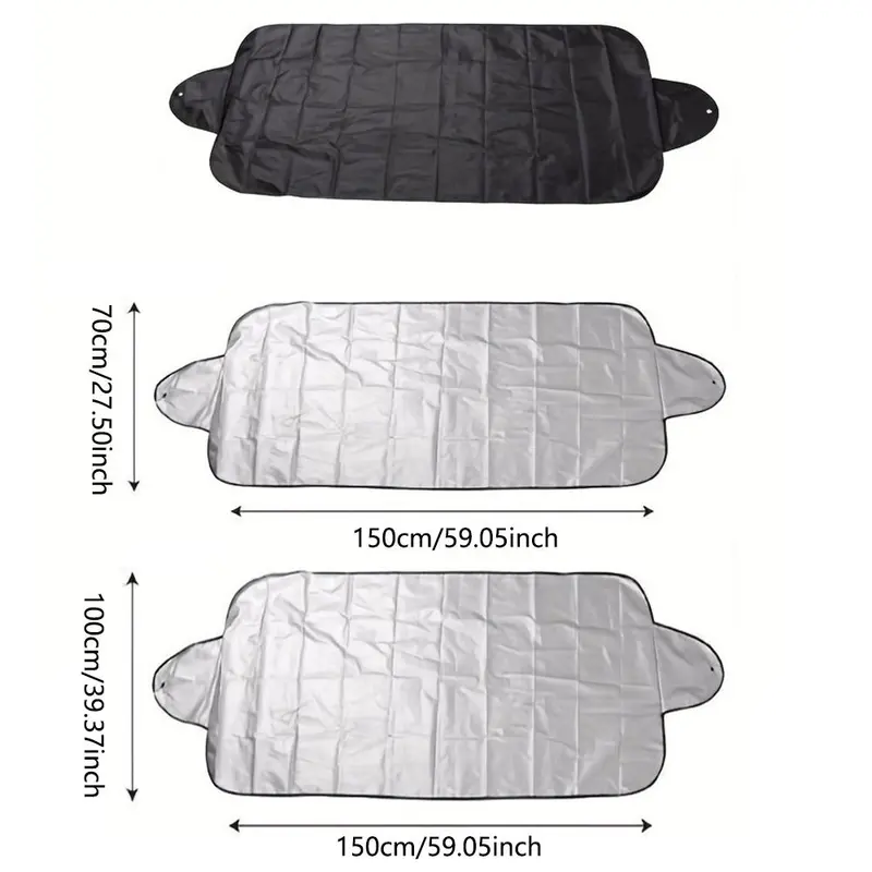 Car Windshield Cover, Anti-UV Snowproof Full Protection Double Sided Windscreen Cover, Sun Snow Ice Universal Shields 1