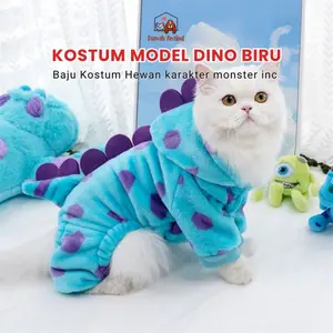 Rumah Anabul Baju Kostum Dinosaurus Biru Untuk Anjing Kucing Bahan premium - Cosplay Costume anjing kucing