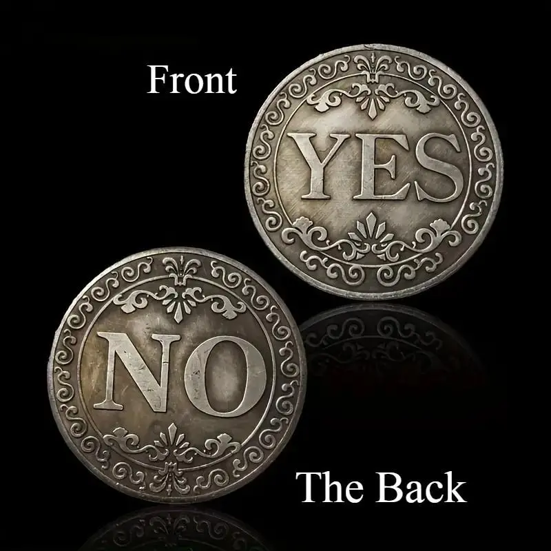 Yes No Decision Maker Lucky Coin, 1 Count Double-sided Commemorative Coin, Collectible Gift for Friends, Classmates, Family 4