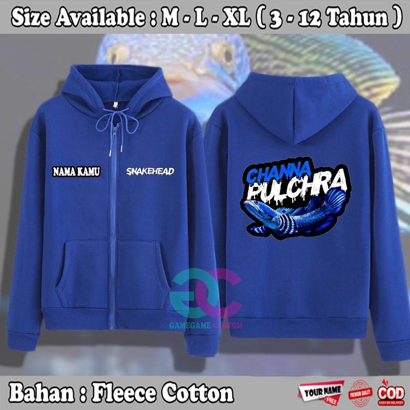 Zipper Anak Laki Laki Channa Pulchra / Sweater Anak Animal Snakehead 96 ...