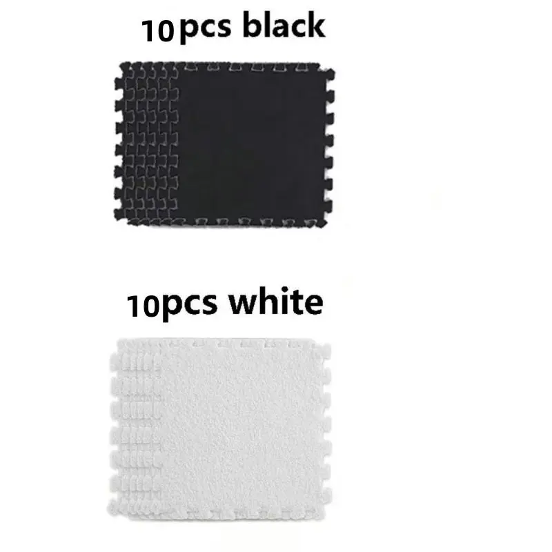 Solid Color Puzzle Floor Mat, 20pcs/set Interlocking Carpet, Non-slip Floor Mat for Home Living Room Bedroom Decor