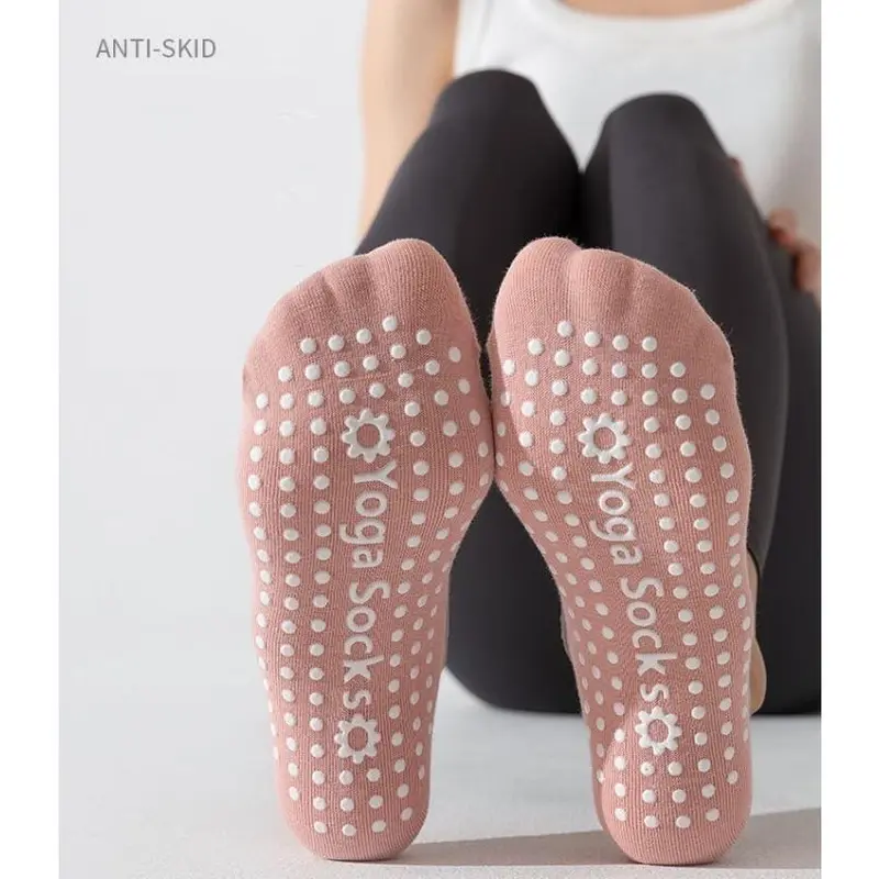 KK190 Kaos Kaki Wanita Yoga Anti Slip Cross Gym Fitness Women Socks 2