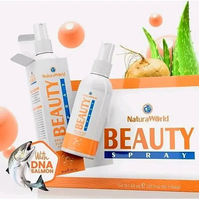 Natura Beauty Spray DNA Salmon - Beauty Spray Formula Baru Penyegar Perawatan Pencerah Mencerahkan Wajah