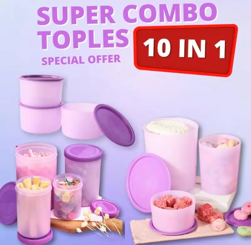CPM Toples Plastik Kedap Udara Set Lengkap Paket Toples Super Combo 10in1 Best Selling 4