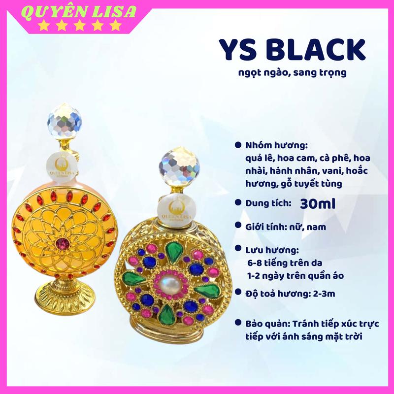Tinh Dầu Nước Hoa Dubai Chai 15ml 35ml dạng chấm mùi hương YS Black ngọt ngào dầu thơm nữ Perfume Cosmetic Women 1