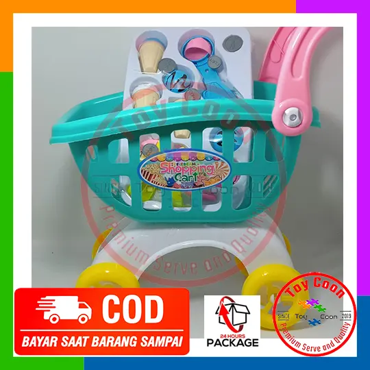 MAINAN ANAK PEREMPUAN TROLI BELANJA MAINAN ANAK TROLLEY STROLLER KERANJANG MASAK MASAKAN BESAR / Mainan troli / Mainan troli anak / troli buah 6