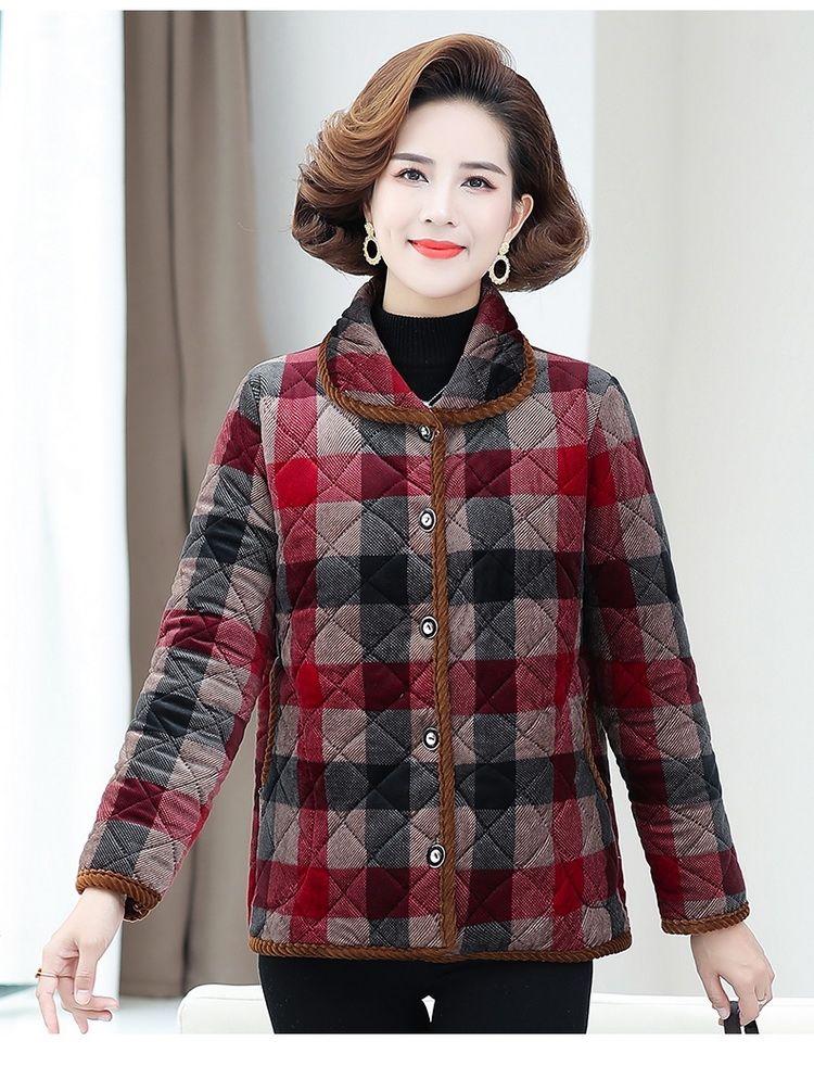 Product Introduction of Áo Khoác Độn Bông, Dành Cho Mẹ TRUNG NIÊN, Quần Áo Mùa Thu Và Mùa Đông, Thời Trang Quý Phái, Ngoại Cỡ, Nhung Ngắn, Ấm Áp, Ve Áo Hoa, Áo Khoác Độn Bông, Thích Hợp Cho Phụ Nữ Trung Niên 19