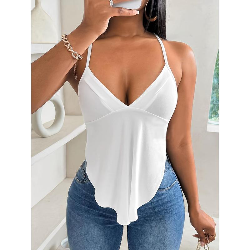 Casual Solid Split Joint Spaghetti Strap Sleeveless Two Pieces(3 Colors) Casual Solid Split Joint Spaghetti Strap Sleeveless Two Pieces(3 Colors)