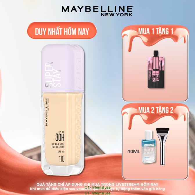 Kem nền bắt sáng Superstay Lumi Matte 30H che phủ nhẹ mặt Maybelline New York 35ml [MỚI]