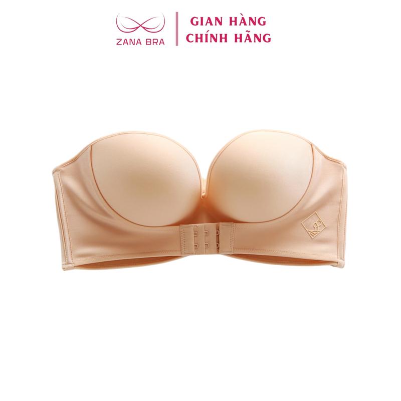 Top Áo Ngực Không Dây Cúp Ngực , Áo Lót Nữ Mút Vừa  Ngực Không Gọng Cài Trước ZANA BRA A336 Women giặt bằng nước lạnh chỉ giặt tay áo tạo khe và nâng