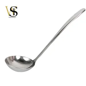 WS1 Centong Kuah Irus Polos Stainless Steel Tebal Sendok Sayur Sendok Masak Kitchenware