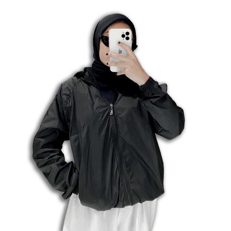 Product Introduction of Jaket Parasut Wanita Import Terbaru 2024 Basic Korean Style Sauna Suit Waterproof Sport Olahraga Gym Running Jogging Haiking Bersepeda Ukuran Jumbo M | L | XL | XXL 23