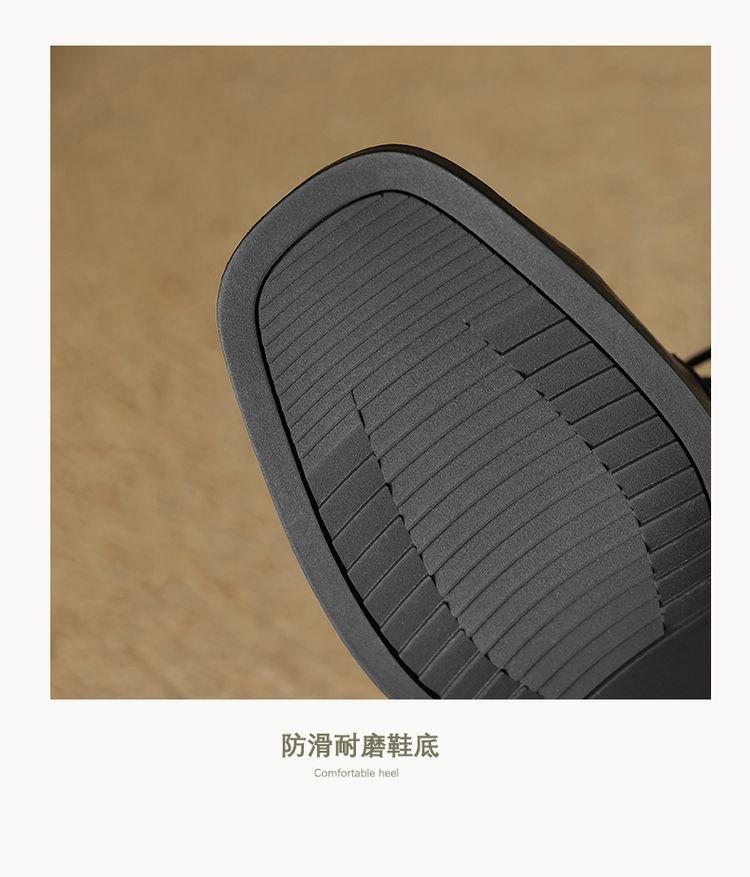 Product Introduction of Leather women's shoes fashion matching single shoes thick heel loafers inside and outside the full head layer of sheepskin Footwear Girl Comfort Closed Active 17