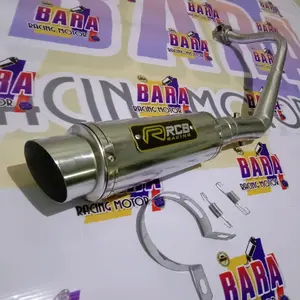 Knalpot racing RCb Beat karbu,beat fi,beat street,beat deluxe,beat pop,vario 110 karbu,vario 125 old,vario 125 new,vario 150 new,mio sporty,mio smile,soul.m3,mio gt,mio J Motor