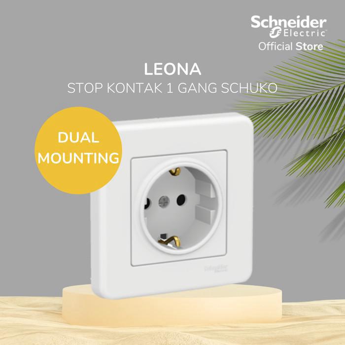 Gambar Free Gimmick - Schneider Electric Leona Stop Kontak Putih - 1 Gang Schuko (2 pcs) dari Schneider Electric Indonesia Kab. Bekasi Tokopedia