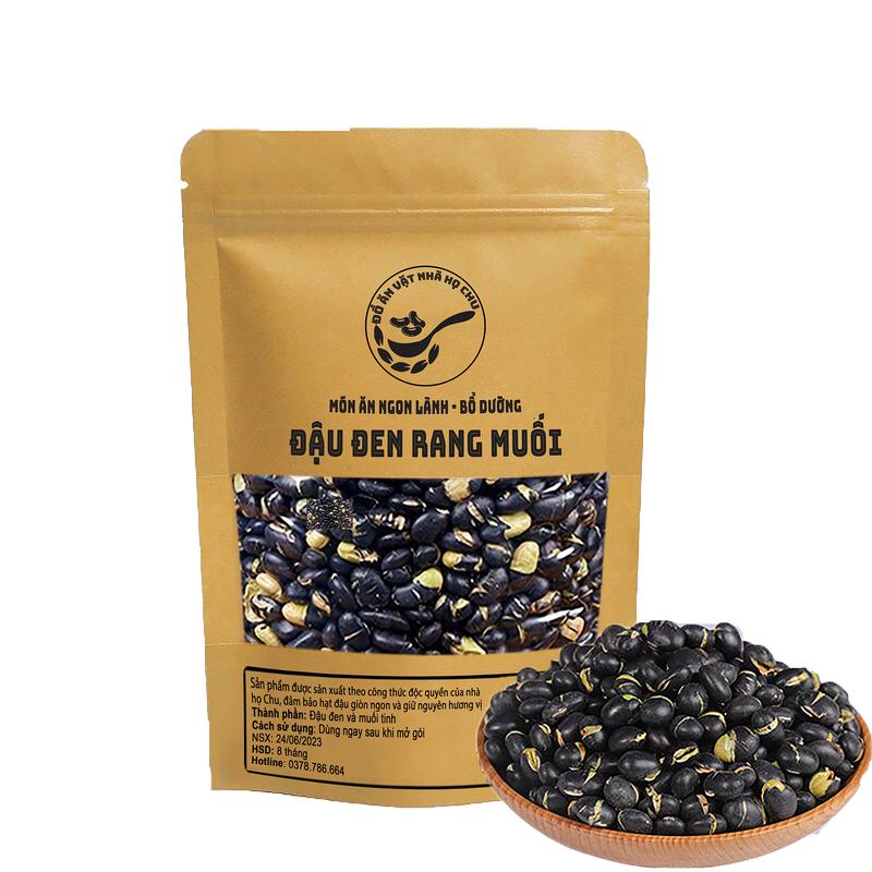 [COMBO ƯU ĐÃI] 2 Gói Đậu Đen Rang Muối Xanh Lòng Organic Túi 500g - Đồ Ăn Vặt Nhà Họ Chu 6