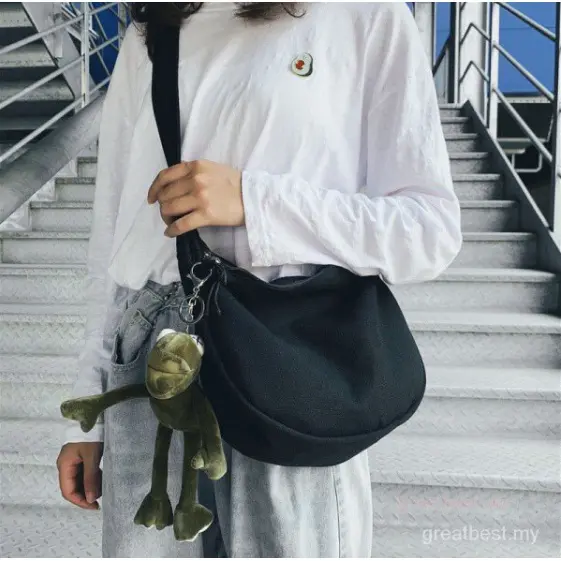 Jepang Harajuku Kanvas Tas Retro Korea Mahasiswa Kapasitas Besar Messenger Bag Tas Selempang / Tas Wanita Pria Import Bahu / Tas Wanita Terbaru / Tas Wanita Murah / Tas Wanita Selempang / Tas Wanita Kekinian Pria Cewek Cowok Jepang Korea