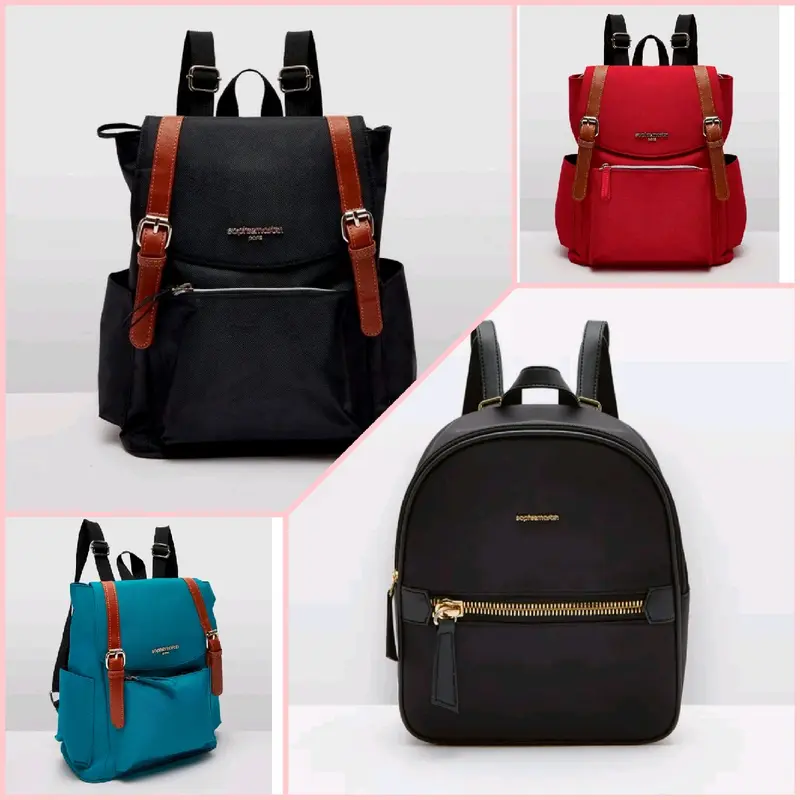 RANSEL AXELARD FLUER BLACK NAVY ELLETRA CHANZA AXELARD RED BLACK TOSCA SOPHIE MARTIN PARIS PROMO TAS RANSEL WANITA Hitam 5